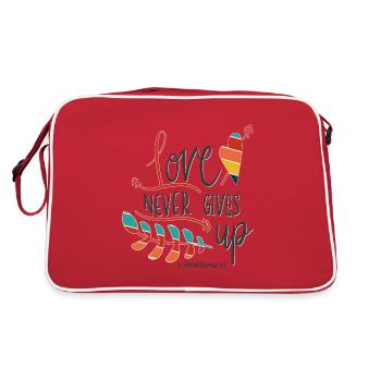 L’amour du design chrétien n’abandonne jamais 1 - Sac Retro - rouge/blanc - Dos