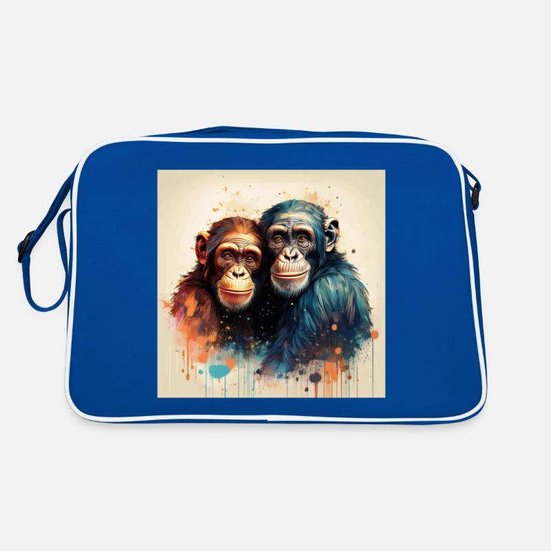 Chimpanzees in love Retro Bag