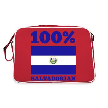 El Salvador - Retro Tasche - Rot/Weiß - Hinten