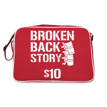 Defekte Rückenchirurgie Wirbelsäulenfusion - Retro Tasche - Rot/Weiß - Hinten