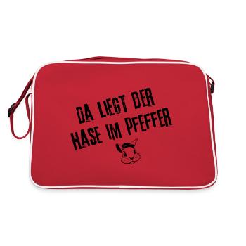 Überraschender Pfeffer Look - Retro Tasche - Rot/Weiß - Hinten