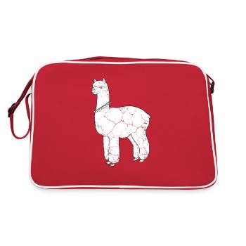 Lama, amant de lama - Sac Retro - rouge/blanc - Dos