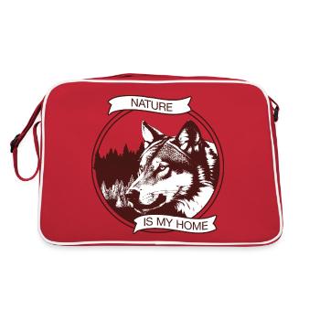 La nature est ma maison - Sac Retro - rouge/blanc - Dos
