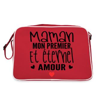 éternel amour cadeau maman - Sac Retro - rouge/blanc - Dos