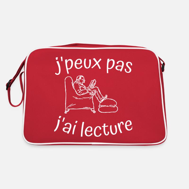men lecture - Sac Retro - rouge/blanc