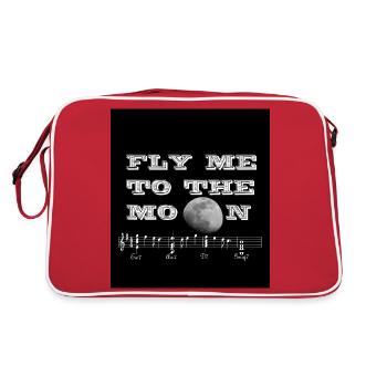 Fly me to the moon - Retro Bag - red/white - Back