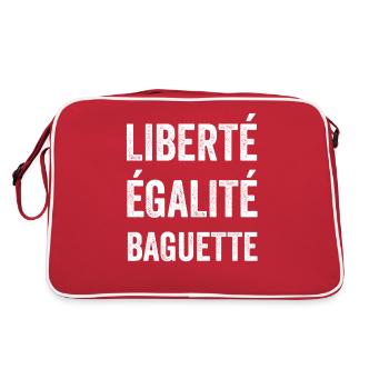 Liberté Égalité Baguette L’humour Français - Retro Bag - red/white - Back