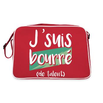 J'suis bourré de talent - Sac Retro - rouge/blanc - Dos