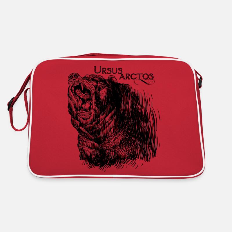 BRAUNBÄR - Retro Tasche - Rot/Weiß