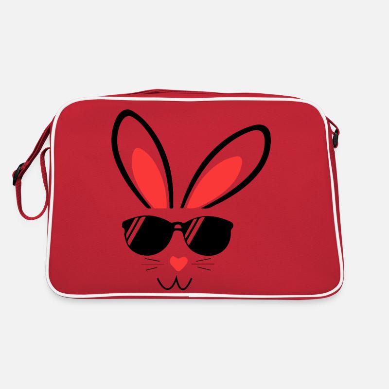 Lapin, Lapin, Lapin de Pâques - Sac Retro - rouge/blanc