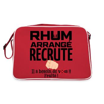 Le Rhum Arrangé Recrute, il a besoin de vous !! - Sac Retro - rouge/blanc - Dos