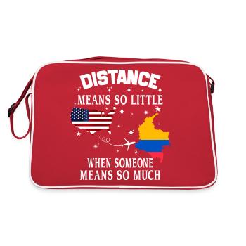 Distance Means So Little When Someone Means Much - Retro Bag - red/white - Back