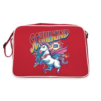 Schoolchild 2024 Unicorn Superhero School Enrollment - Retro Bag - red/white - Back