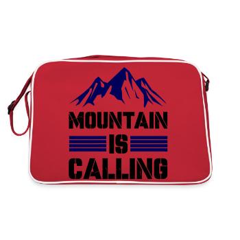 mountain adventure is calling - Retro Tasche - Rot/Weiß - Hinten