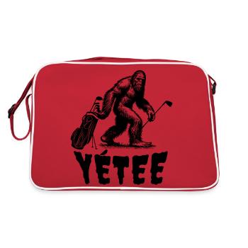 Yéti? NON, Yétee...La terreur sur le green ! - Sac Retro - rouge/blanc - Dos