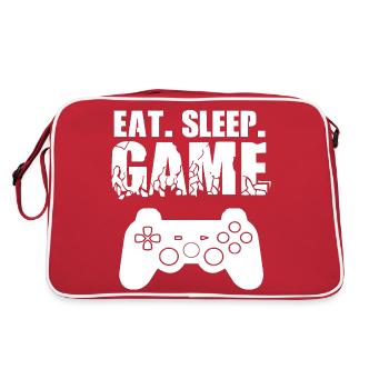 Gamer Jeu En Ligne Jeux Sur Ordinateur Arcade Neon - Sac Retro - rouge/blanc - Dos