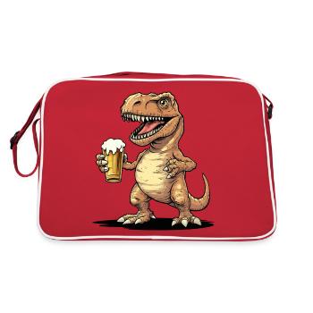 Dinosaure Bière Dino T-Rex Verre à Bière Pils Drôle - Sac Retro - rouge/blanc - Dos