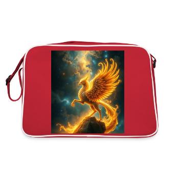 Phénix de feu dans la nébuleuse stellaire - Sac Retro - rouge/blanc - Dos