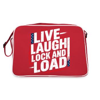 Power for Women - « Live Laugh Lock And Load » - Sac Retro - rouge/blanc - Dos