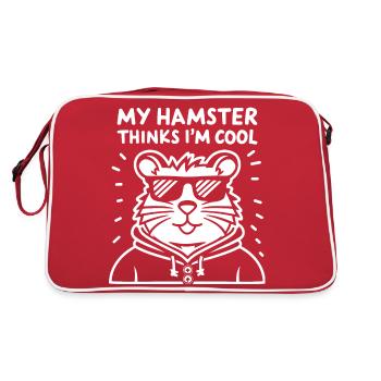 Drôle de dicton pour les amis hamsters - Sac Retro - rouge/blanc - Dos