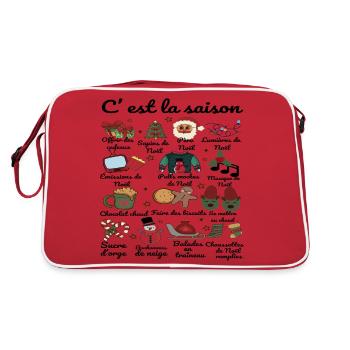 C' Est La Saison Humour Magie De Noël Cadeau - Sac Retro - rouge/blanc - Dos