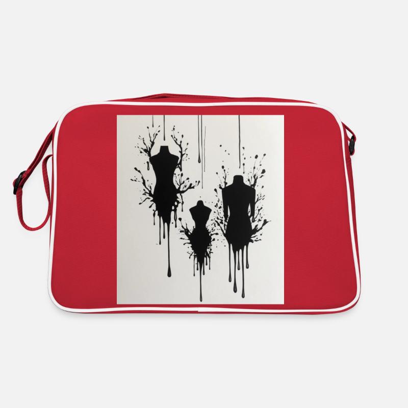 Schaufensterpuppen mit Tintenflecken Retro Tasche
