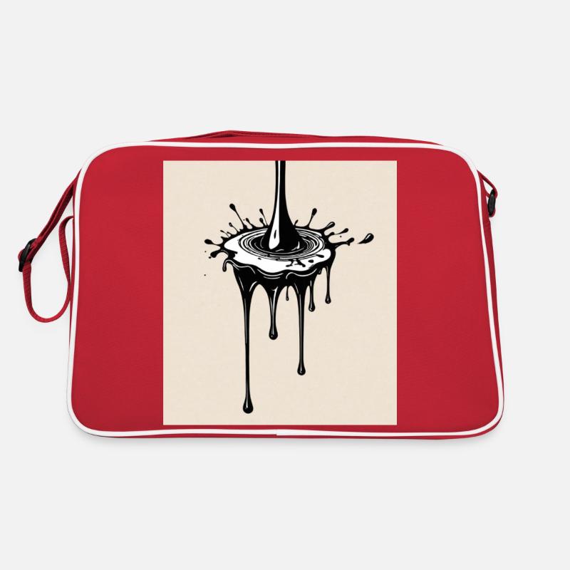 A drop of black paint Retro Bag