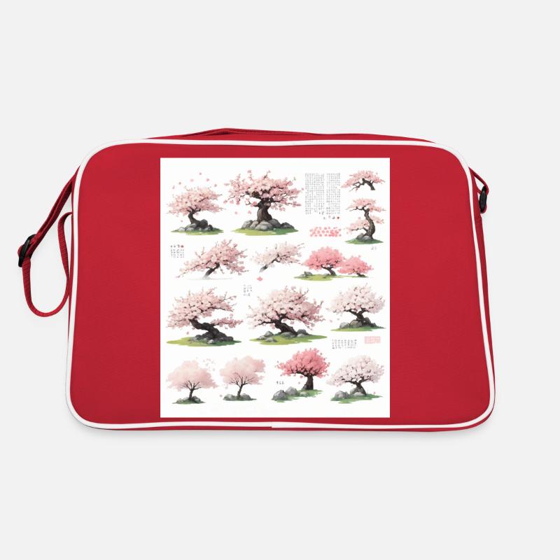 Illustrations de cerisiers Sac Retro