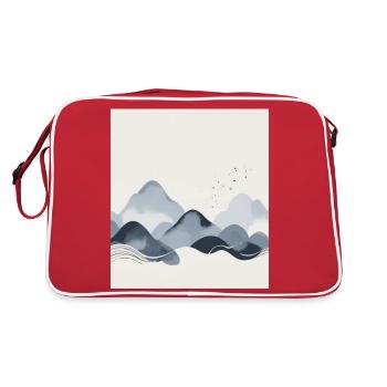 Abstract Mountains - Retro Bag - red/white - Back