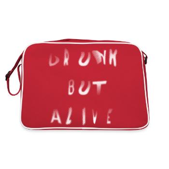 drunk but alive - Retro Bag - red/white - Back