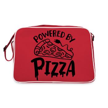 Powered by pizza - Retro Bag - red/white - Back