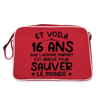 16 Year Old Birthday Gift 16 Year Old Men - Retro Bag - red/white - Back