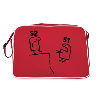 52 ans - Cadeau 52e Anniversaire Amusant 52 ans - Sac Retro - rouge/blanc - Dos