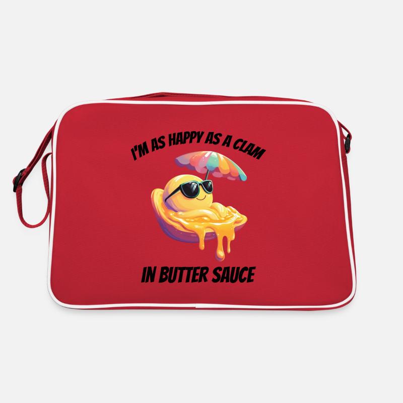 Clam Shell Seashells Collector Beachcomber Beach Retro Bag