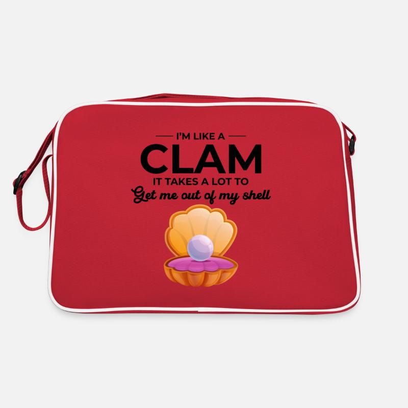Clam Shell Seashells Collector Beachcomber Beach Retro Bag