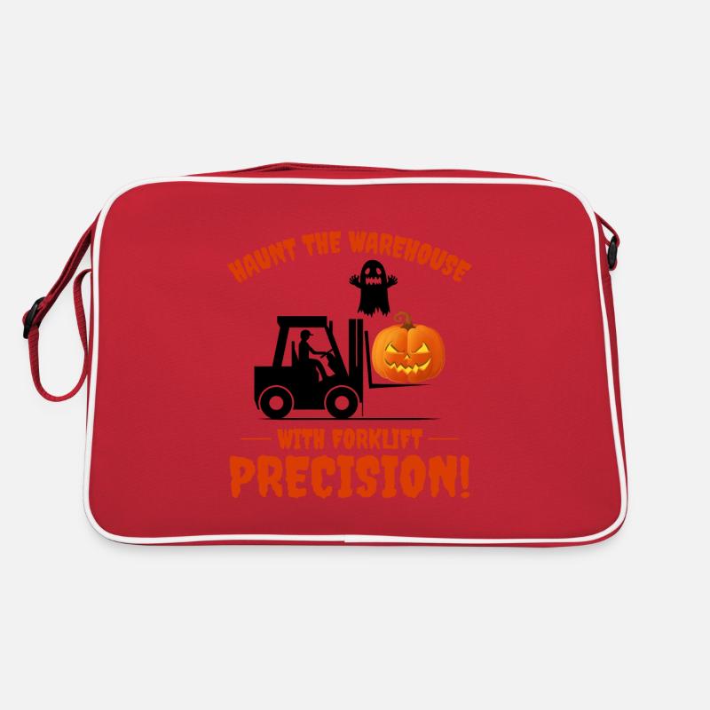 Halloween Ghost Forklift Operator Pumpkin Funny Retro Bag