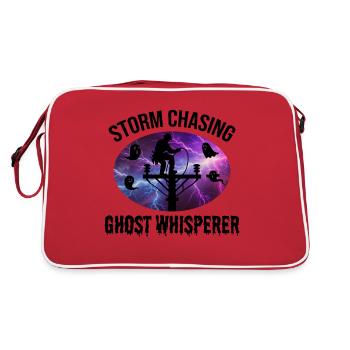 Storm Chasing Ghost Whisperer – Lineman Halloween - Sac Retro - rouge/blanc - Dos