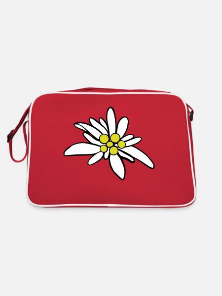 Edelweiß 1 - Retro Tasche - Rot/Weiß - Hinten