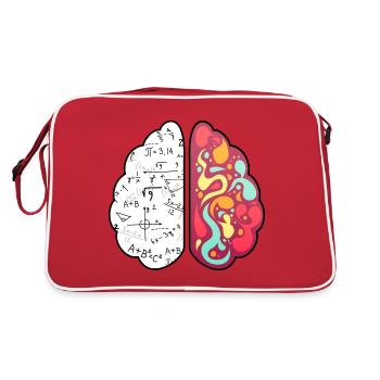 Math Lesson Mathematics Math Genius Math Brain - Retro Bag - red/white - Back