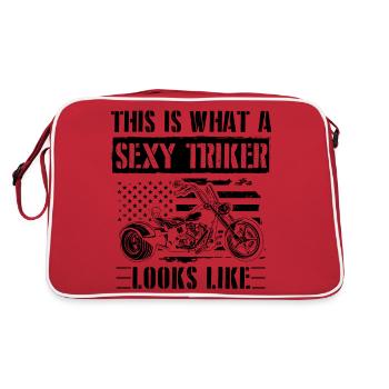 Trike - Retro Tasche - Rot/Weiß - Hinten