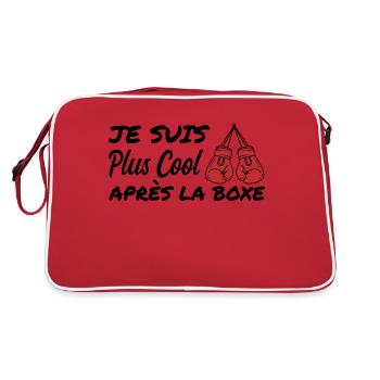 Je suis plus cool après la boxe | humour boxing - Sac Retro - rouge/blanc - Dos