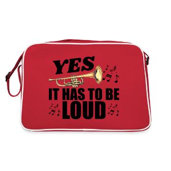 Trompeter Spieler Männer Frauen Trompeter Gag Trompete - Retro Tasche - Rot/Weiß - Hinten