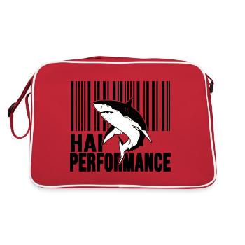 Hai Meeresschutz Haifisch Hai-performance - Retro Tasche - Rot/Weiß - Hinten