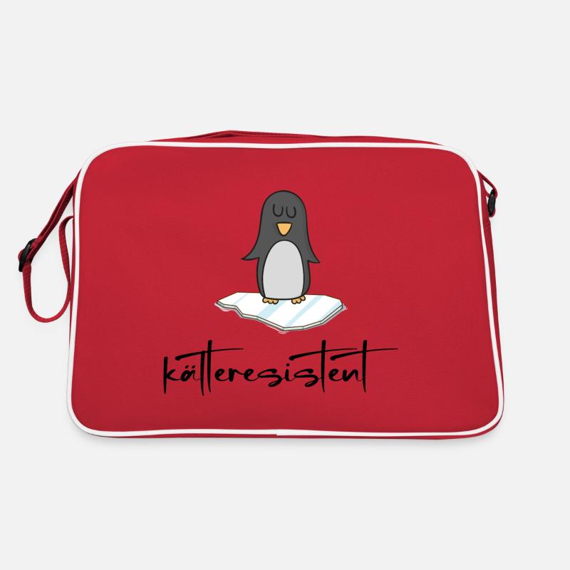 Eisbaden kälteresistenter Eisbader-Pinguin Retro Tasche