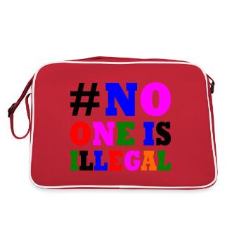 No one is illegal - Sac Retro - rouge/blanc - Dos