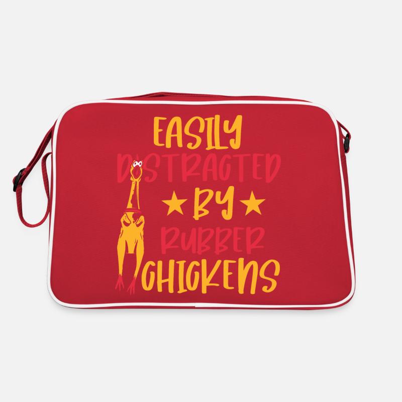 Easily Distracted By Rubber Chickens Retro Bag