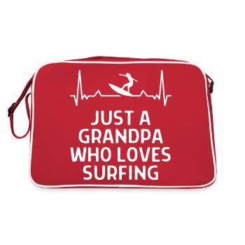 Surfer Surfer Funny Sniffer Cadeau - Sac Retro - rouge/blanc - Dos