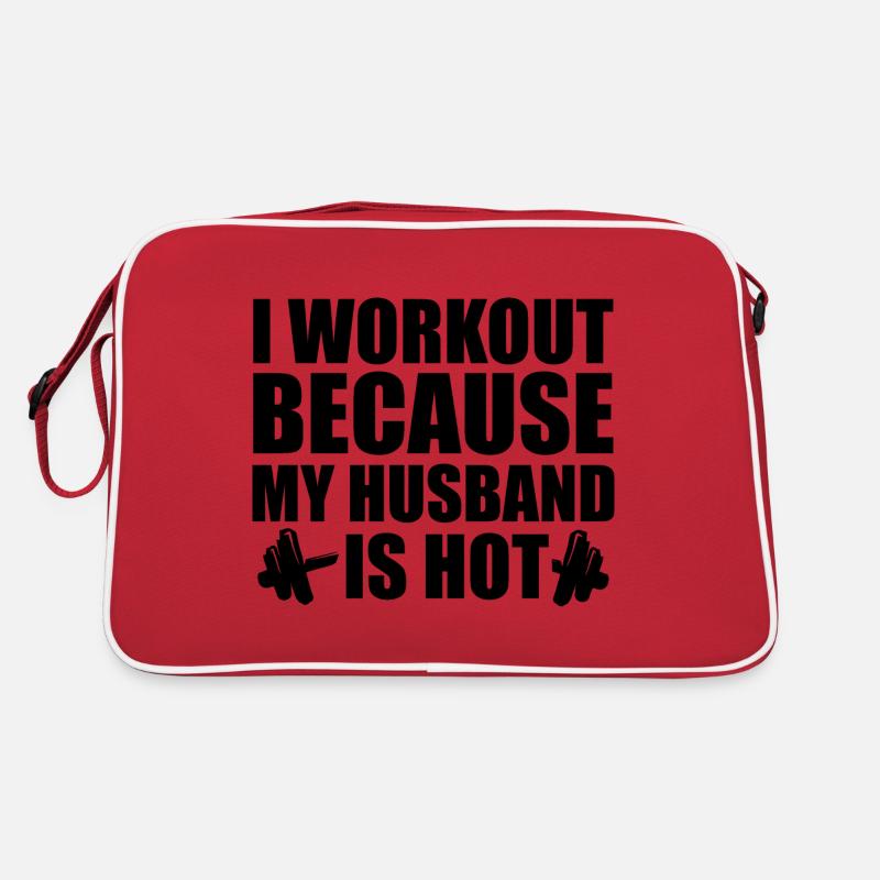 I Work Out Because My Husband Is Hot Sac Retro