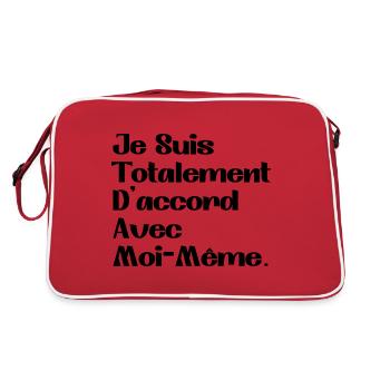 I totally agree with myself - Retro Bag - red/white - Back