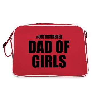 Dad of girls outnumbered - Sac Retro - rouge/blanc - Dos